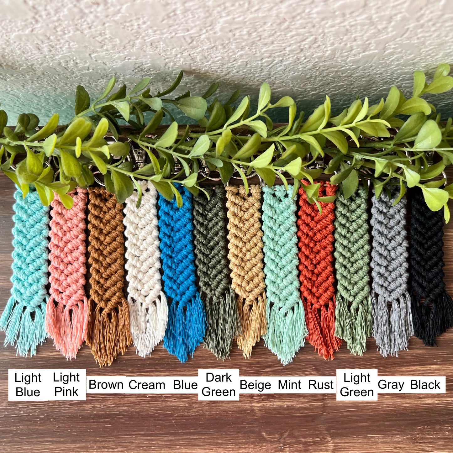 Chevron Macrame Key Chains