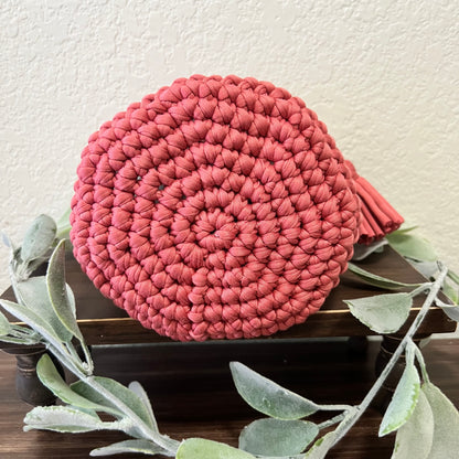 Dusty Watermelon Bucket Tote