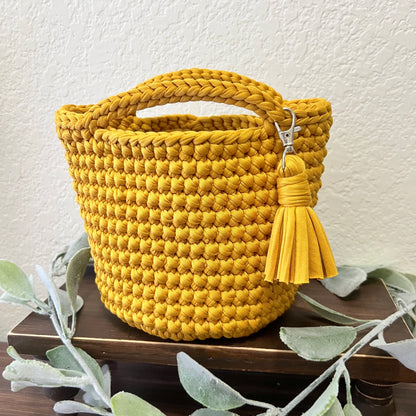 Mustard Yellow Bucket Tote