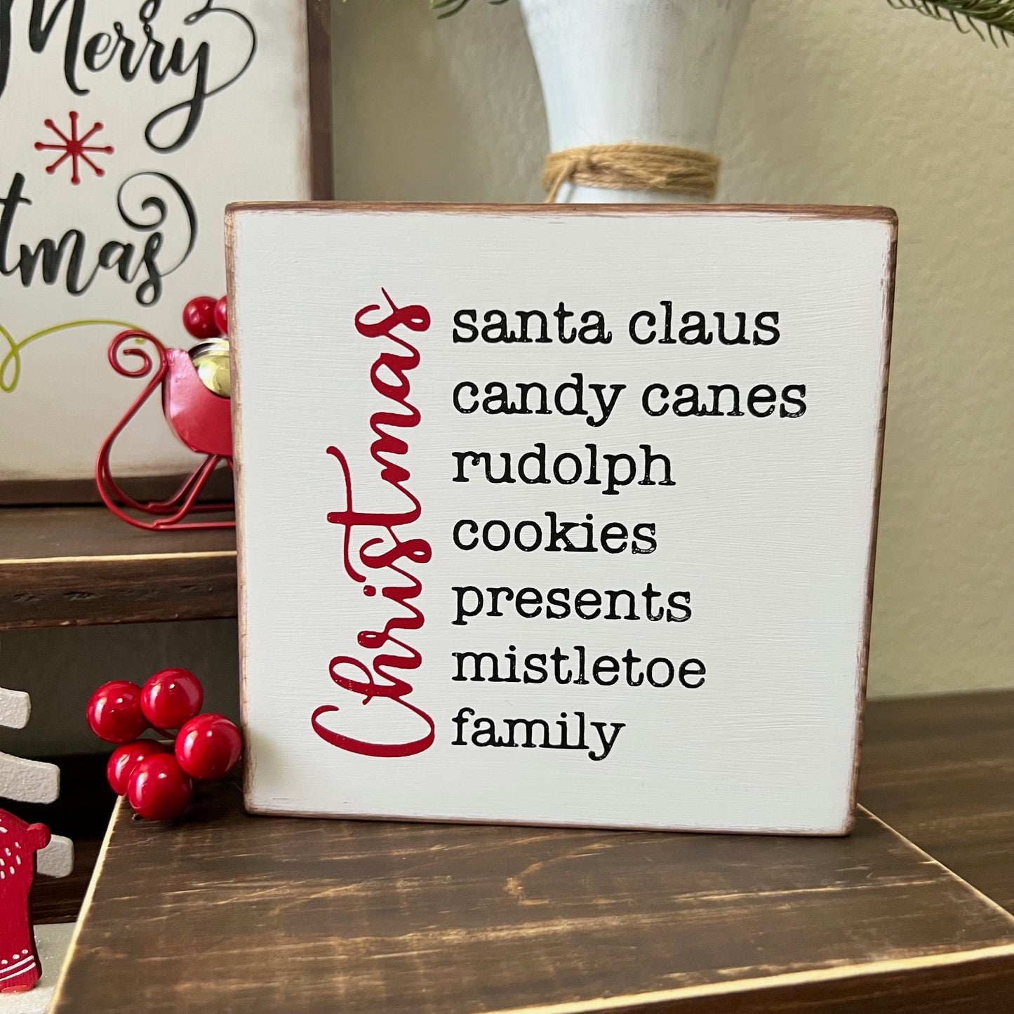 Christmas Essentials Wood Sign