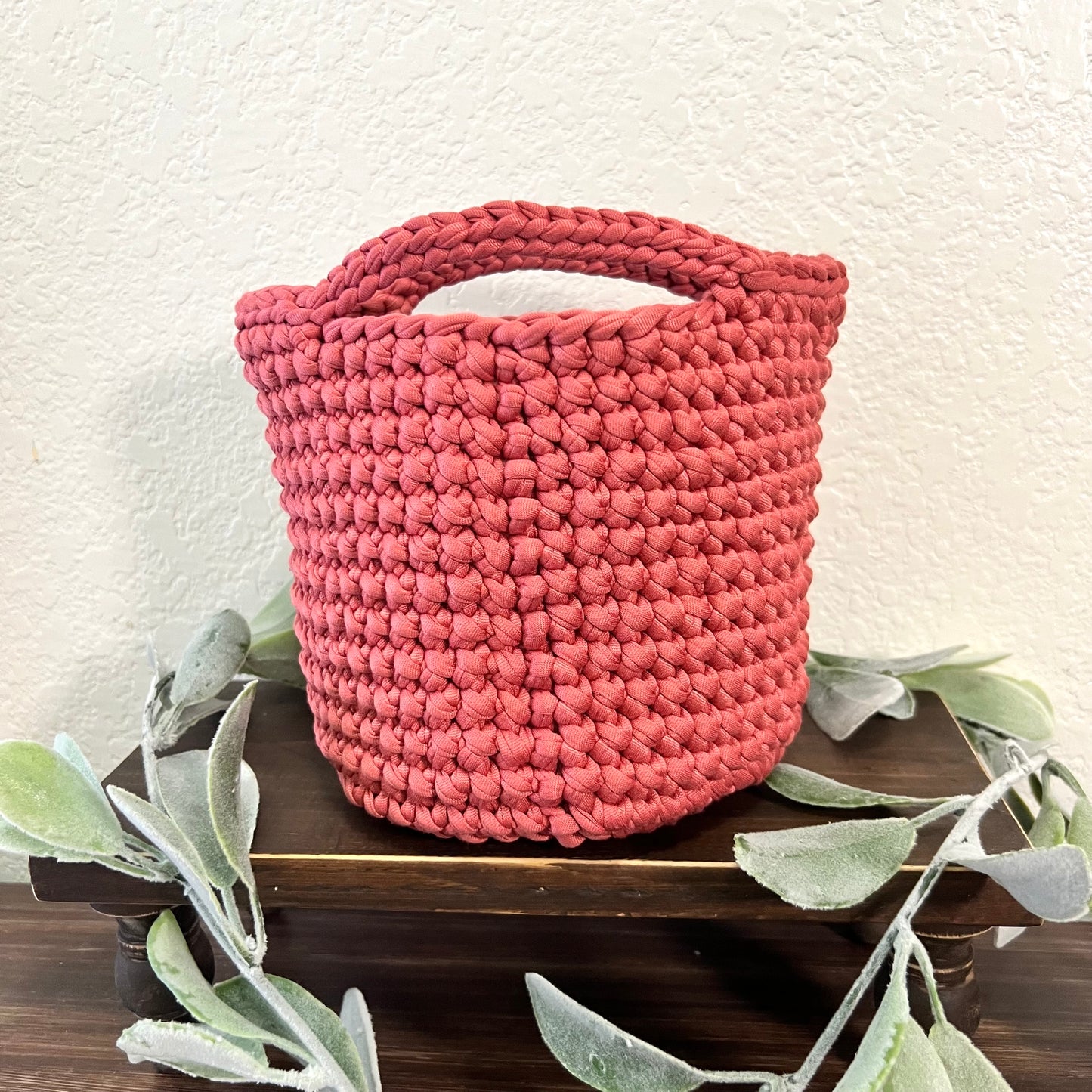 Dusty Watermelon Bucket Tote