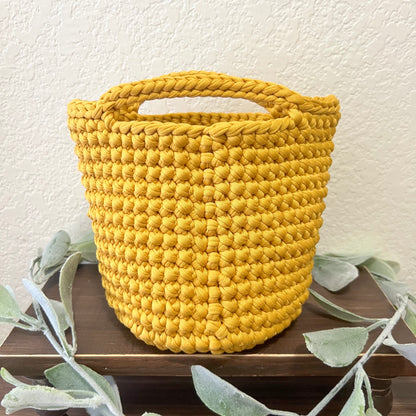 Mustard Yellow Bucket Tote