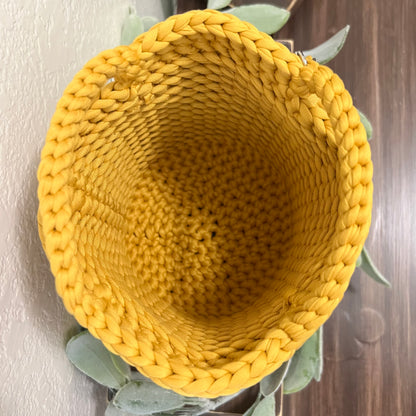 Mustard Yellow Bucket Tote