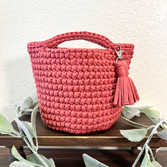 Dusty Watermelon Bucket Tote