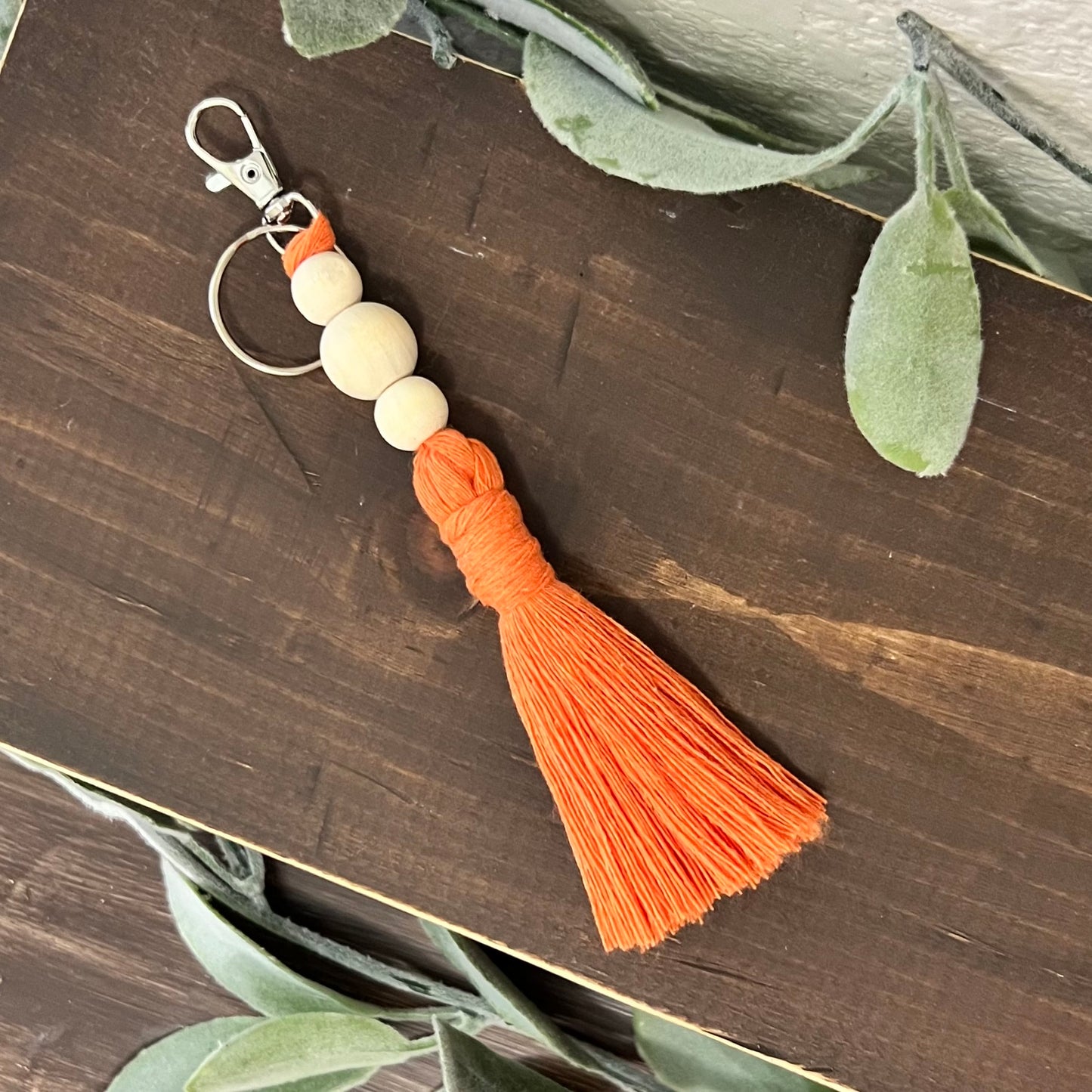 Macrame Car Accessory Bundle - Orange