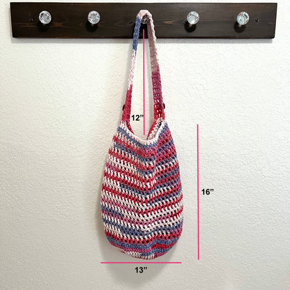 Colorful Hand Crocheted Market Bag